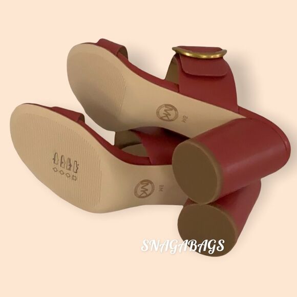 MICHAEL KORS NEW IN BOX ESTELLE MID LEATHER SLIP ON SANDAL 8M - Picture 5 of 9